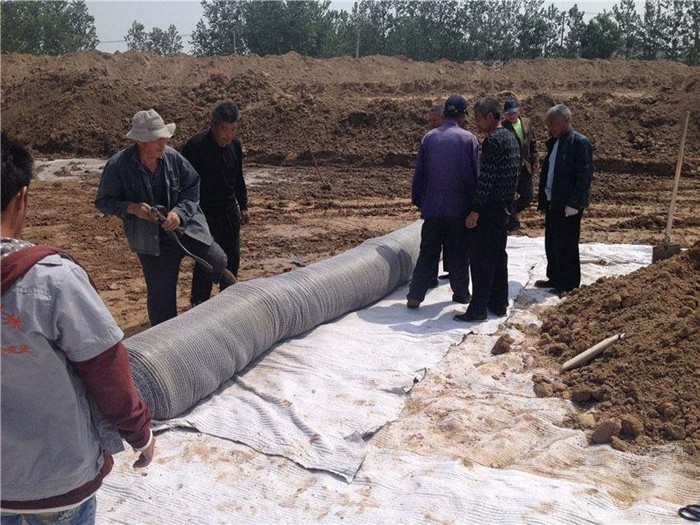 膨潤土防水毯施工現場